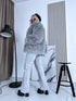 "GREY SMOG" artificial fur coat